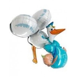 GLOBO 52" FOIL AIRWALKER CIGUEÑA NIÑO