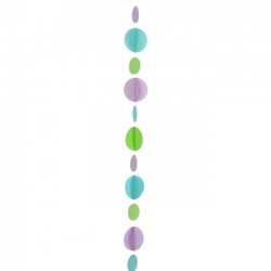 TIRA P/GLOBOS CIRCULO LILA/AZUL/VERDE
