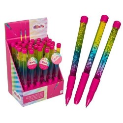 BOLIGRAFO LIQUIDO GLITTER ARCOIRIS 19CM