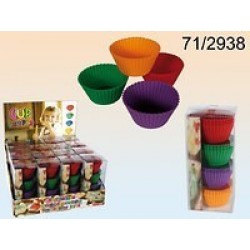 CAJA 12/U MOLDE SILICONA CUPCAKE 6CM