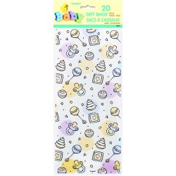 PAQ.20/U BOLSAS CELOFAN BABY 13X29CM