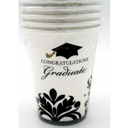 PAQ.18/U VASOS SOMBRERO GRADUACION 266ML