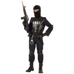 DISFRAZ 5A7AÑOS AGENTE S.W.A.T NEGRO