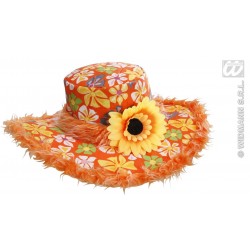 SOMBRERO NARANJA HIPPIE IBIZA GIRASOL