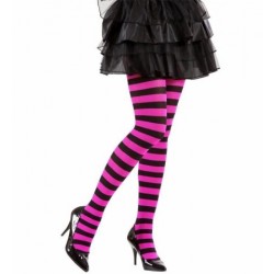 PANTYS ADULTO T-XL RAYA NEGRA/FUCSIA
