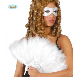    ABANICO PLUMAS BLANCO 16 PALAS