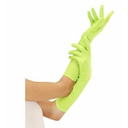   PAR GUANTES LARGO VERDE NEON