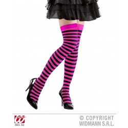 $D MEDIAS T-UNICA MUSLO RAYA FUCSIA/NEGR