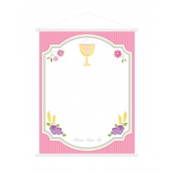 BANDEROLA 1COMUNION ROSA