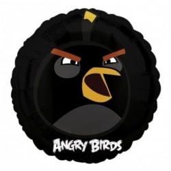 GLOBO 18 REDONDO NEGRO ANGRY BIRDS