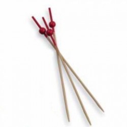 100 PICK BOLA ROJA 12CM