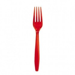 $D   100/U TENEDOR ROJO 19CM