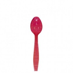 $D   100 CUCHARILLA PLASTICO ROJA 12C