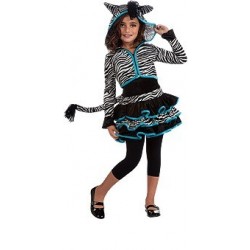 DISFRAZ 3A4 AÑOS NIÑA CEBRA GOTICA