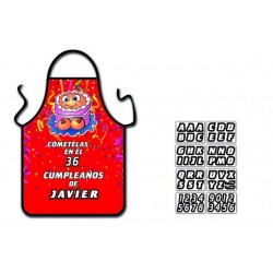 DELANTAL CUMPLEAÑO TARTA TETAS