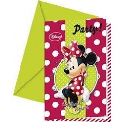 6 INVITACIONES MINNIE FASHION