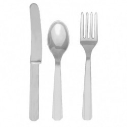   24 CUBIERTOS SURTIDOS PLATA
