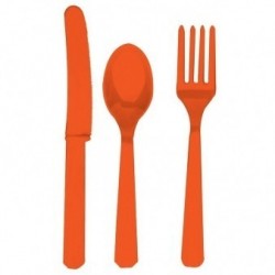   24 CUBIERTOS SURTIDOS NARANJA