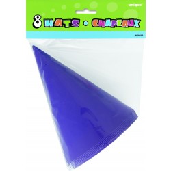   8 SOMBREROS CONO VIOLETA