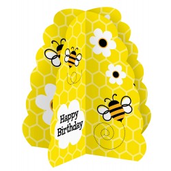CENTRO MESA 3D BIRTHDAY ABEJA 36CM