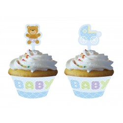 KIT DECORACION MAGDALENA BABY CELESTE
