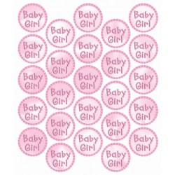 PAQ.25/U STICKER REDONDO METAL BABY GIRL