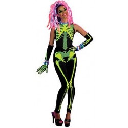  DISFRAZ T-STD ESQUELETO RAVIN FLUOR