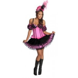 SW DISFRAZ T-XS CANCAN SEXY ROSA/NEGRO