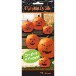 PAQ.24/U PEGATINAS CARA CALABAZA