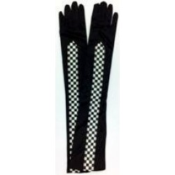 PAR GUANTES LARGO BANDERA A CUADRO RACER
