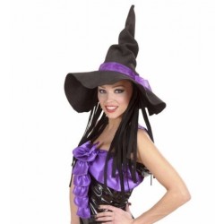 $D SOMBRERO BRUJA PELO FIELTRO NEGRO