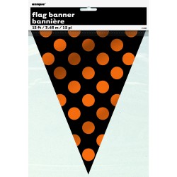 GUIRNALDA TR. NEGRA TOPO NARANJA 3,65MT