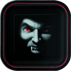 PAQ.10/U PLATO CUADR. VAMPIRO 17,8CM