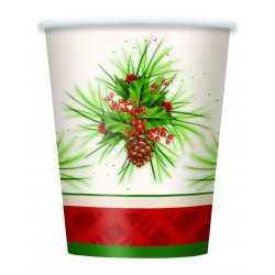 $PAQ.8/U VASO RAMITO ACEBO 270ML