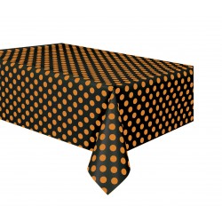 MANTEL PL NEGRO TOPO NARANJA 137X275MT