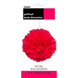   COLGANTE BOLA POMPON ROJO 40,64CM