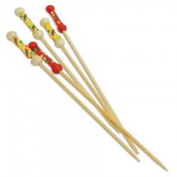 100 PICK PERLA CORDON ROJO 12CM  