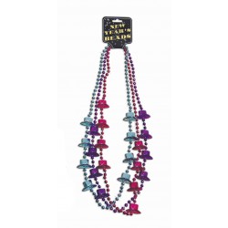 PAQ.3/U COLLARES SOMBRERO AZUL/LILA/ROS