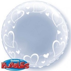 GLOBO 24" BURBUJA DECO CORAZON