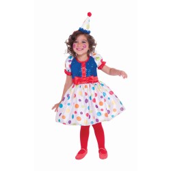 DISFRAZ 4A6AÑOS NIÑA PAYASO MULTICOLOR