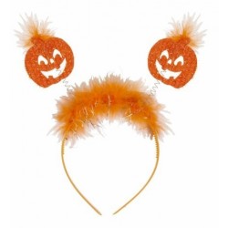 DIADEMA ANTENAS CALABAZA NARANJA