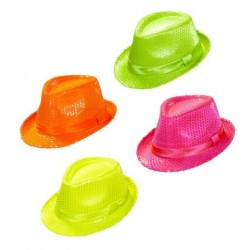 SOMBRERO LENTEJUELA FLUOR COL. SURT.