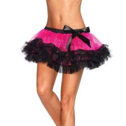 TUTU T-STD ADULTO TURQUESA LAZO NEGRO