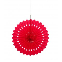   ABANICO PAPEL ROJO 40,64CM