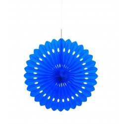   ABANICO PAPEL AZUL ROYAL 40,64CM
