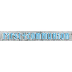 GUIRNALDA FLECO FIRST COMMUNION AZUL 3MT