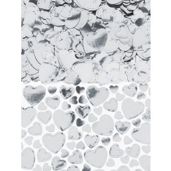  MEGA PAQ.CONFETI CORAZON PLATA 70GR