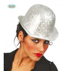    SOMBRERO BOMBIN ESCARCHA PLATA
