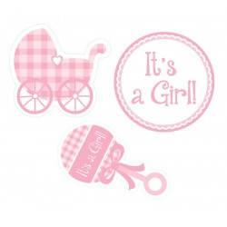 PAQ.3/U SILUETA SURTIDAS ITS A GIRL ROSA