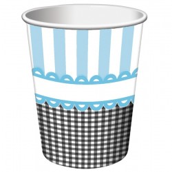 PAQ.8/U VASO PIES BEBE CELESTE 266ML